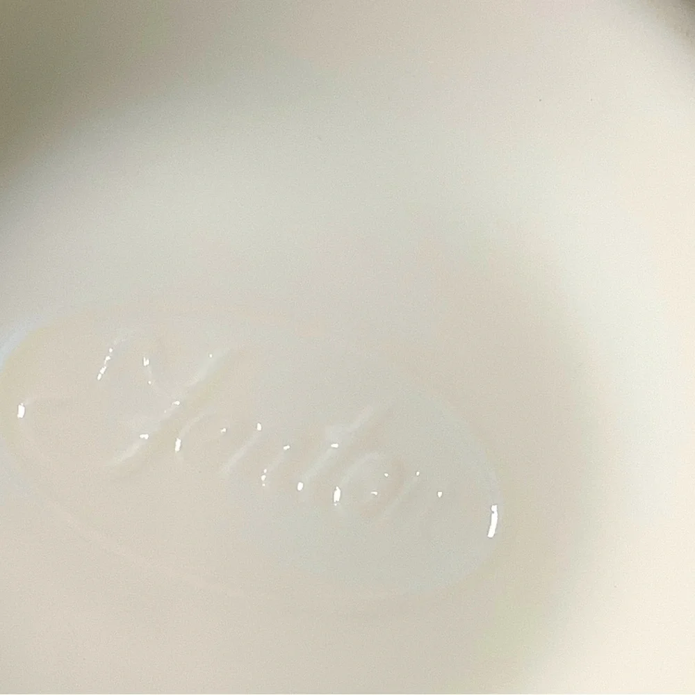 Vintage Fenton White Milk Glass Ruffled Edge Handled Basket